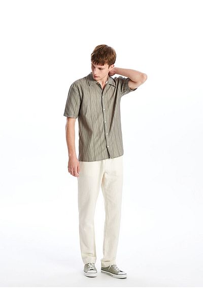 LC Waikiki LCW Regular Fit Short Sleeve Striped Men's Shirt