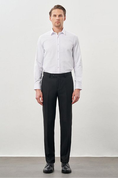 İmza Black Stretchy Side Pocket Slim Fit Classic Trousers 1003245209
