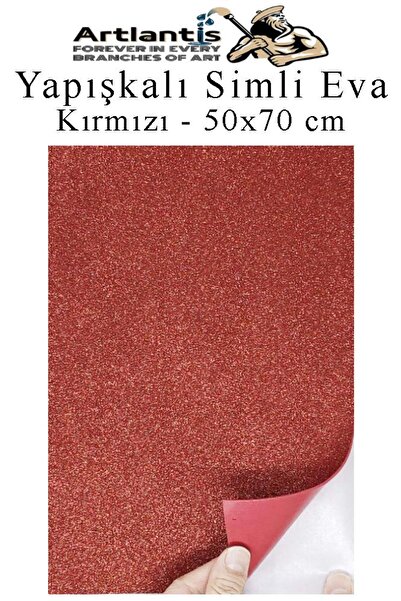 Artlantis Yapışkanlı Simli Eva 50x70 cm 1 Adet Simli Yapışkanlı Eva Süngeri Okul Kreş Anasınıfı Elişi Etkinlik