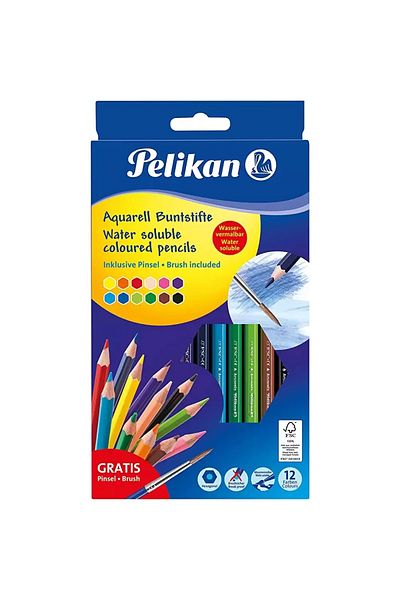 Pelikan مجموعة من 12 طلاء جاف أكواريل -700672