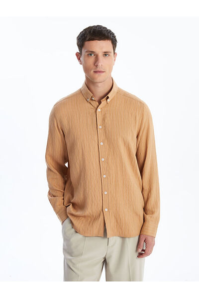 LC Waikiki Slim Fit μακρυμάνικο ανδρικό πουκάμισο Oxford