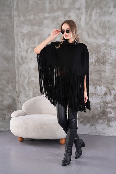 Bemol Turtleneck Cardigan - Tassels
