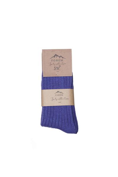 Fonem Women's Lycra Derby Wool Socks Fo 8004 Purple