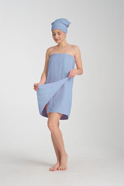 Peşli Collection İkili Takım – Saç Kurutma Bonesi / Havlu Bere – Sauna Eteği / Bornoz Havlu