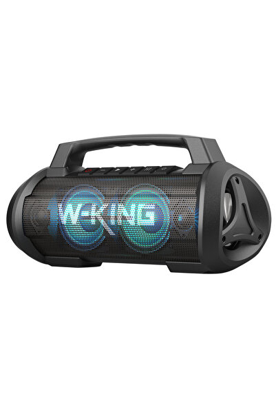 W-KING D10 Bluetooth Hoparlör 120W Partybox 42S Dinleme IPX6 Kablosuz Stereo TWS Ses Bombası Siyah