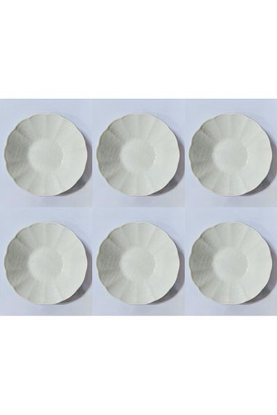 Kütahya Porselen Corendon Relief Reactive Nano Tea Plate - Cream, 10cm - Ct 890553