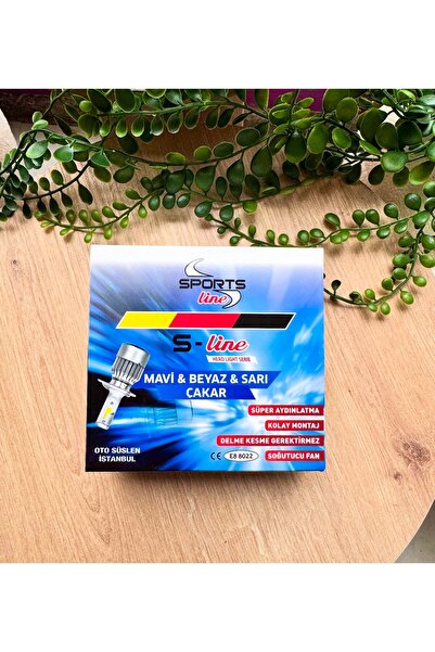 Ebru 3 Renk Xenon - Mavi Beyaz Sarı - H4 Uyumlu