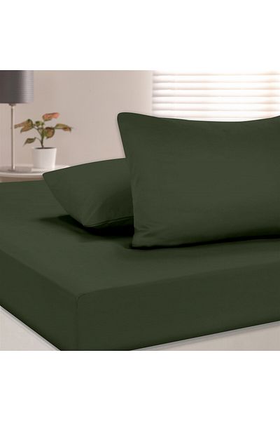 Evim 100% Cotton Akfil Flat Sheet Set Single 160X240 cm Dark Green