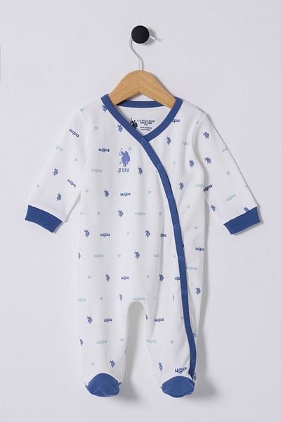 U.S. Polo Assn. U.S. Polo Assn. Baby Boy White Jumpsuit