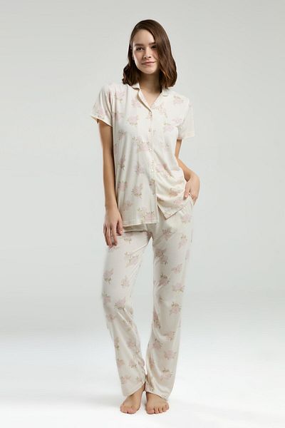 Pierre Cardin Set pijama cămașă albă de damă