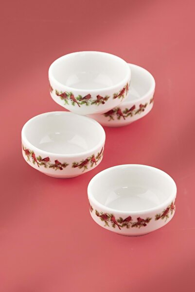 Bursa Porselen Dekor Cardinal 4 Pieces Porcelain Delight Holder/Snack Bowl