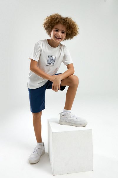 Arnetta Boy's White Bermuda Suit