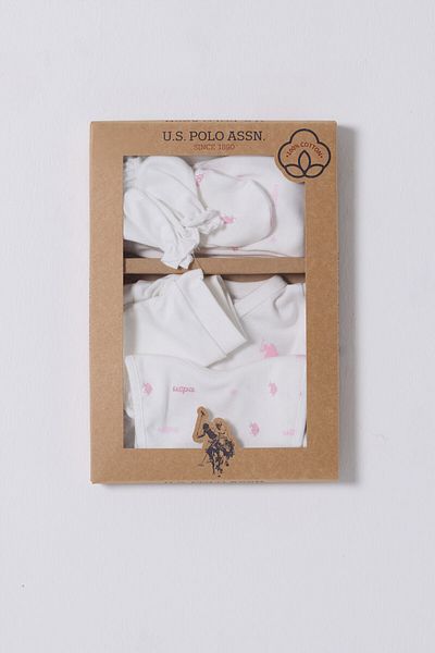 U.S. Polo Assn. White 5-Piece Baby Girl Hospital Outlet