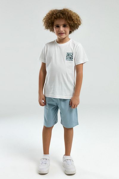 Arnetta Boy's White Bermuda Suit