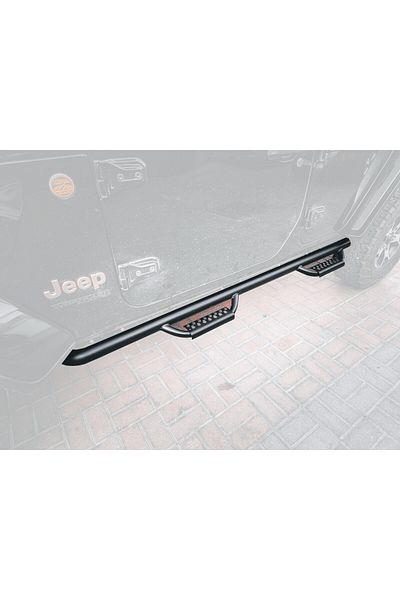 American Off Road Jeep Wrangler JL 4DR 18-24 Side Steps, Nerf Bars, Stealth Edition