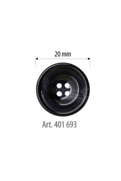 ÖZ-EL AŞ 6 Black Buttons - 20 Mm, Sweater Buttons 401 693