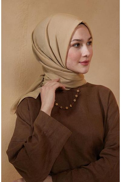 BURDEN IPEK Ellen Cotton Shawl Caramel