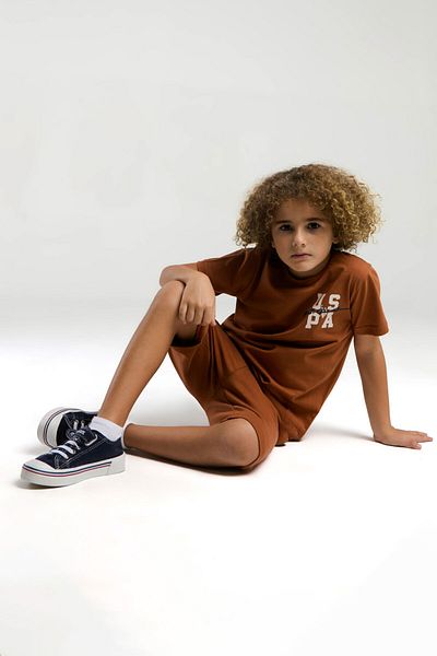 U.S. Polo Assn. U.S. Polo Assn. Boy's Brown Bermuda Set