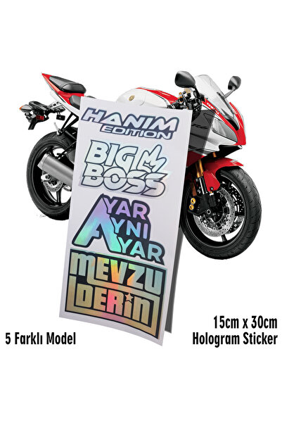 Automod motosiklet uyumlu -  atv bisiklet uyumlu sticker etiket seti - hologr...
