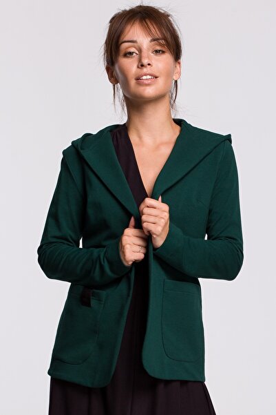 BEWEAR Blazer simplu descheiat, cu glugă