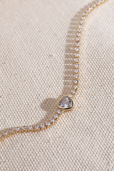 LA PERRY ACCESSORIES Gold Color Heart Figured Waterway Bracelet