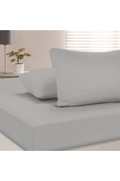 Evim 100% Cotton Akfil Flat Sheet Set Single 160X240 cm Gray