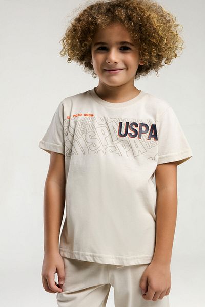 U.S. Polo Assn. Boy's Cream Bermuda Suit
