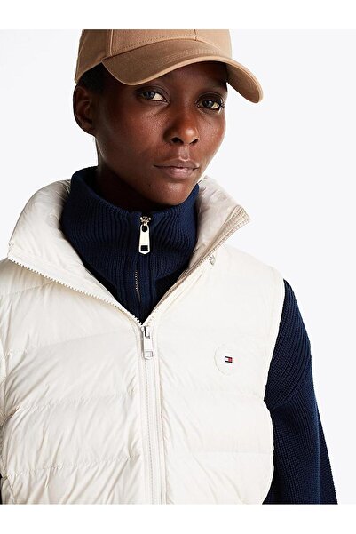 Tommy Hilfiger Women's Water Repellent Inflatable Vest - Cream