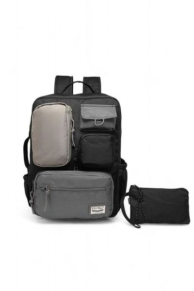 SMART BAGS Μαύρο-γκρι Unisex σακίδιο πλάτης Smb 3231