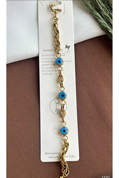 G Sport POLO Evil Eye Bead Steel Bracelet