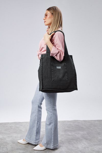 Xcedy Geantă de umăr din denim de înaltă calitate pentru femei C900