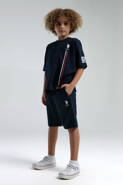 U.S. Polo Assn. U.S. Polo Assn. Boy's Navy Blue Bermuda Suit