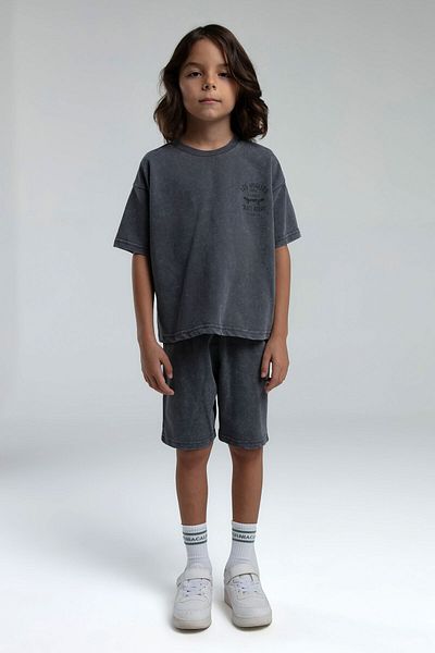 Rolypoly Boy's Gray Bermuda Suit