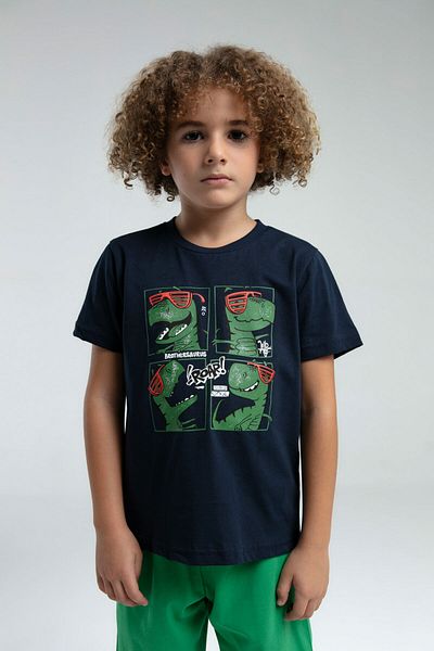 Rolypoly Boy's Navy Blue Bermuda Suit