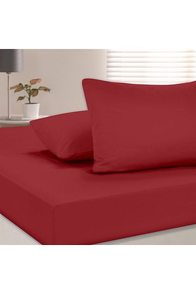 Evim 100% Cotton Akfil Flat Sheet Set Single 160X240 cm Red
