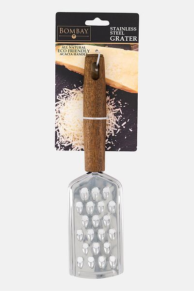 Bombay 1 Piece Stainless Steel Grater, Silver