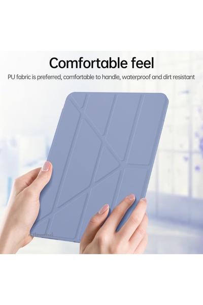 m.tk moveteck İpad Air 13inç M2 Uyumlu Kılıf Kalem Bölmeli Standlı Akıllı Uyku Modlu Yumuşak Silikon A2898 2899 00