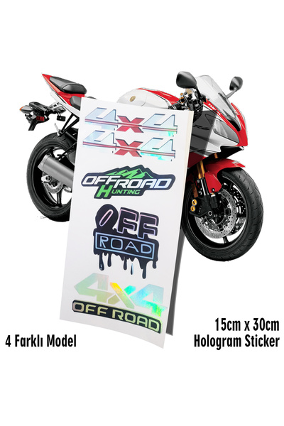 Automod off road 4x4 suv arazi aracı motosiklet atv bisiklet uyumlu sticker e...