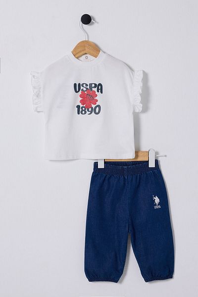 U.S. Polo Assn. U.S. Polo Assn. Baby Girl White Baby Set