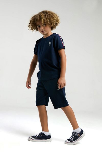 U.S. Polo Assn. Boy's Navy Blue Bermuda Suit