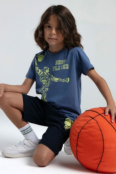 Rolypoly Boy's Green Bermuda Suit