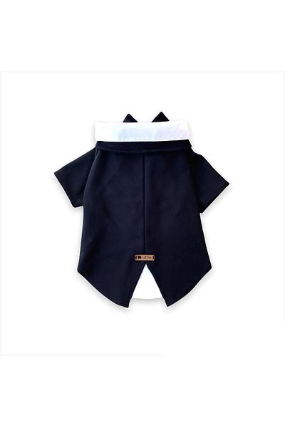 Luli Pet Black Dog Tuxedo with Red Bow Tie