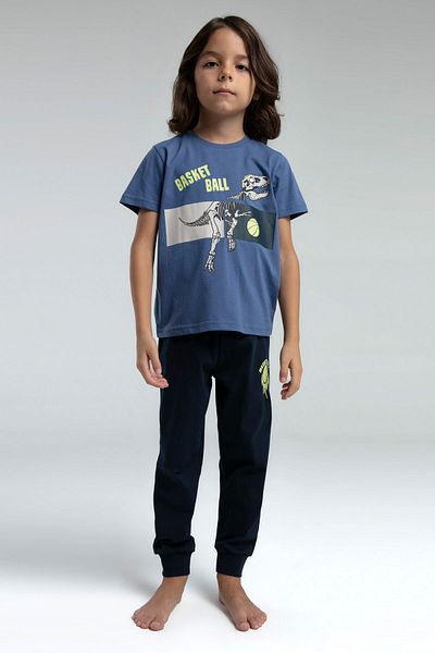 Rolypoly Boy's Green Short Sleeve Pajama Set