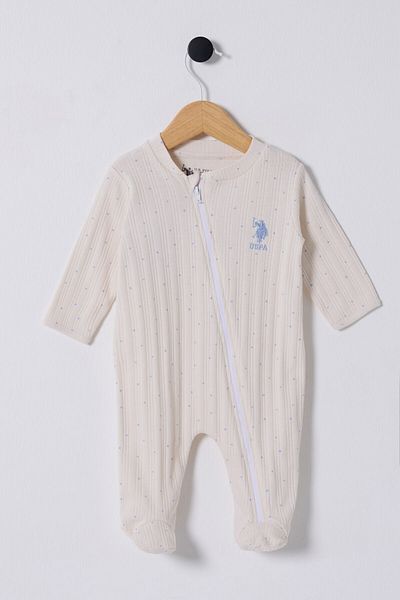 U.S. Polo Assn. U.S. Polo Assn. Baby Boy White Jumpsuit