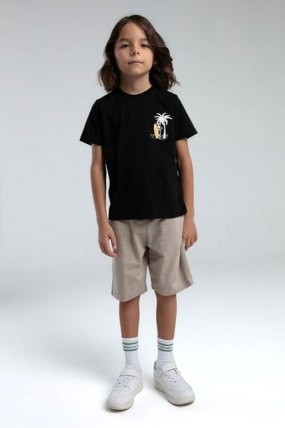 Rolypoly Boy's Black Bermuda Suit