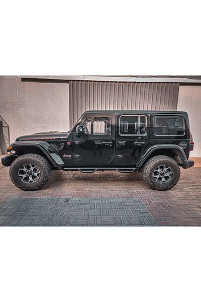 American Off Road Jeep Wrangler JL 4DR 18-24 Side Steps, Nerf Bars, Stealth Edition