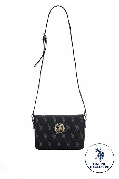 U.S. Polo Assn. Geanta de umar dama model Us8717 negru-negru - exclusiv online
