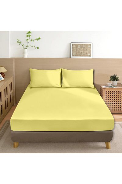 Evim 100% Cotton Akfil Flat Sheet Set 160X240 cm Yellow