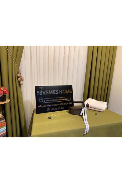 NİVEMESHOME مفرش طاولة من الكتان باللون الأخضر للموسم الجديد من Nivemeshome