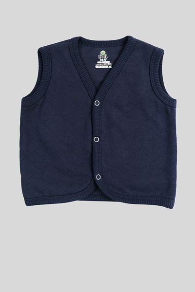 ÇİTİL 6-9 Months Unisex Baby Vest - Organic Cotton, Quilted Stitched
